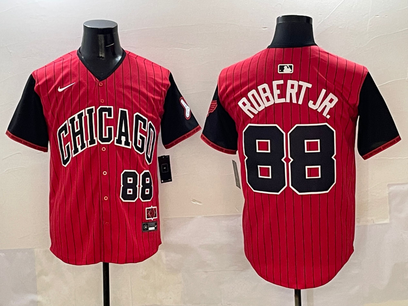 Men's Chicago White Sox Luis Robert Jr. #88 Red/Black 2025 City Connect Limited Player Jerseys