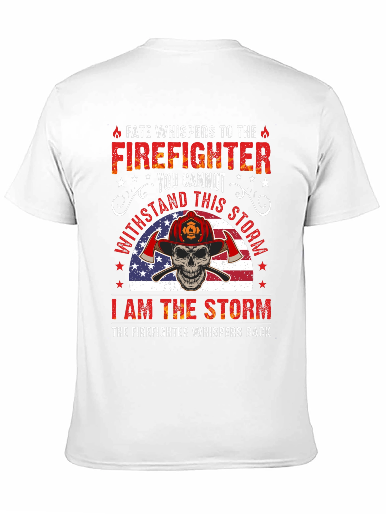 Firefighter Skull Graphic Tee - Fate Whispers T-Shirt
