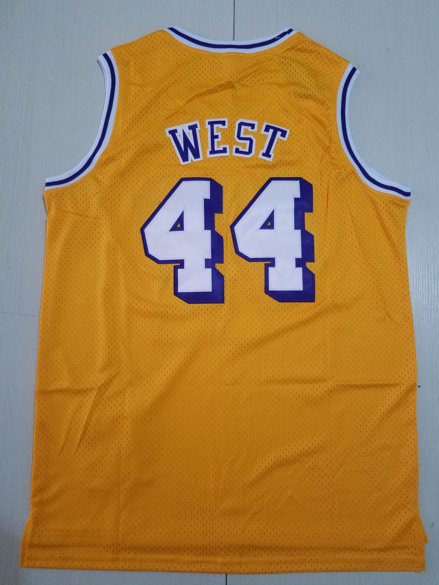 Men's Los Angeles Lakers Jerry West Gold Big & Tall Hardwood Classics Jerseys