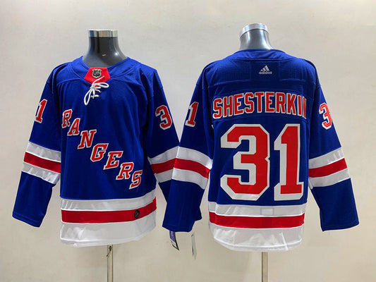 Men's New York Rangers Igor Shesterkin #31 Blue Player Game Jerseys