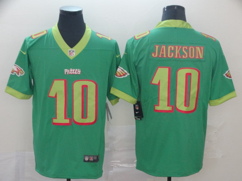 Men's Philadelphia Eagles Desean Jackson #10 Green Game Jerseys City Edition