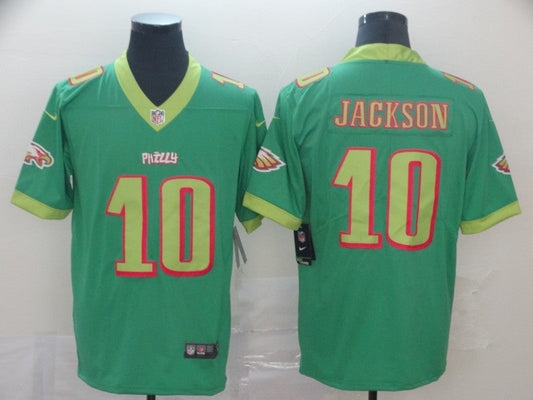 Men's Philadelphia Eagles Desean Jackson #10 Green Game Jerseys City Edition