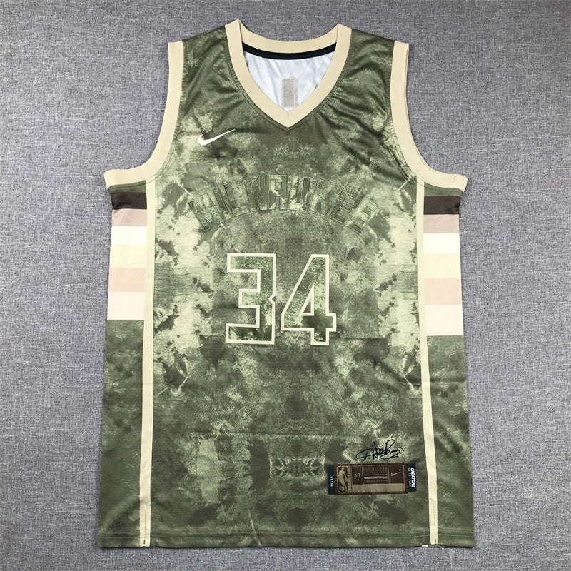 Men's Milwaukee Bucks Giannis Antetokounmpo #34 Brown Select Series Swingman Jerseys