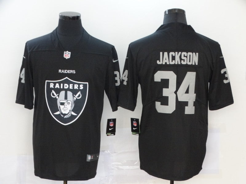 Men's Las Vegas Raiders #34 Bo Jackson Black Alternate Player Jerseys