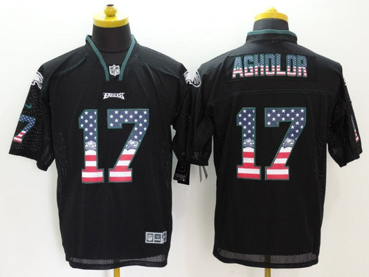 Men's Philadelphia Eagles Nelson Agholor #17 Black Game Jerseys