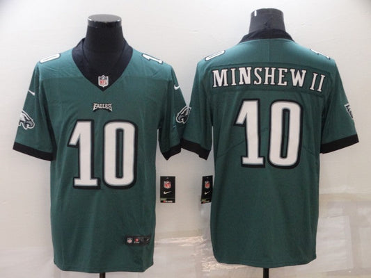 Men's Philadelphia Eagles Gardner Minshew II #10 Green Game Jerseys