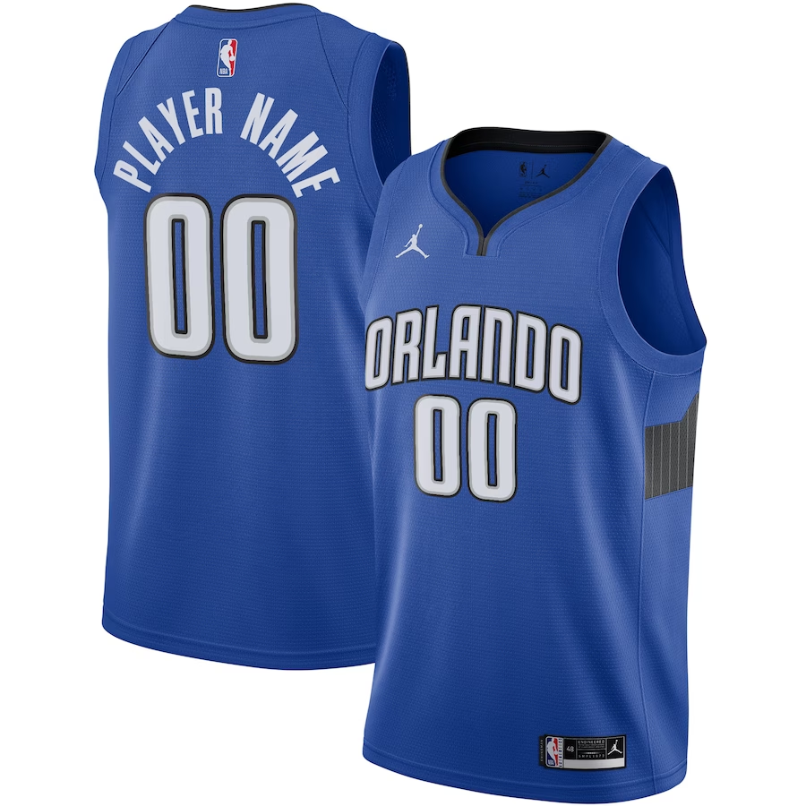 Men's Orlando Magic Blue Swingman Custom Jerseys - Statement Edition