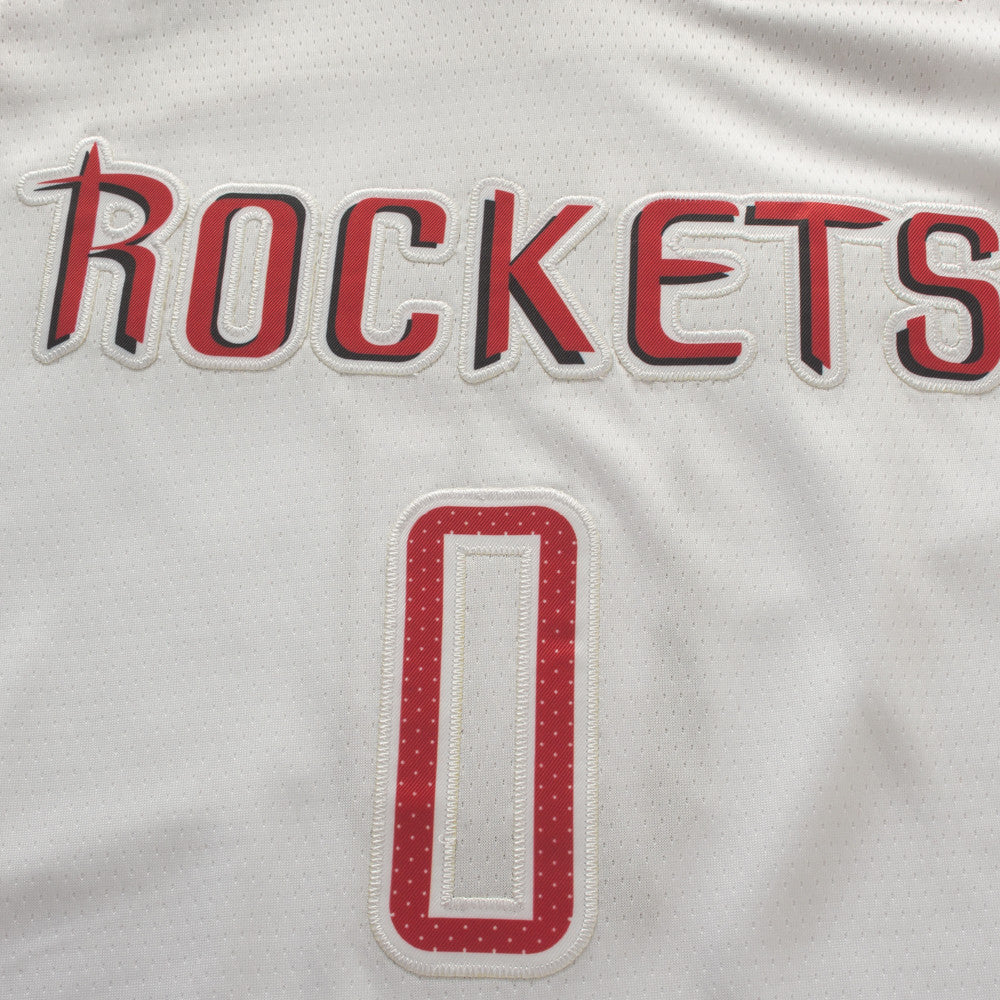 Men's Houston Rockets Russell Westbrook #0 NBA White Classics Swingman Player Jerseys
