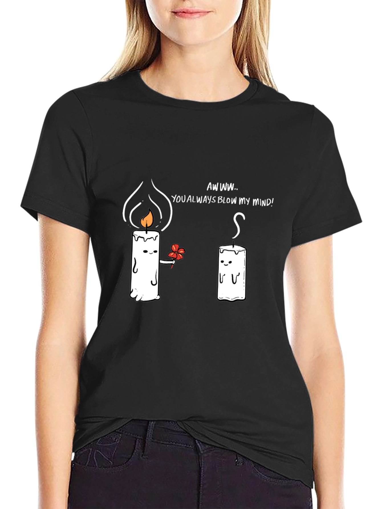 Cute Candle Love T-Shirt - You Blow My Mind!