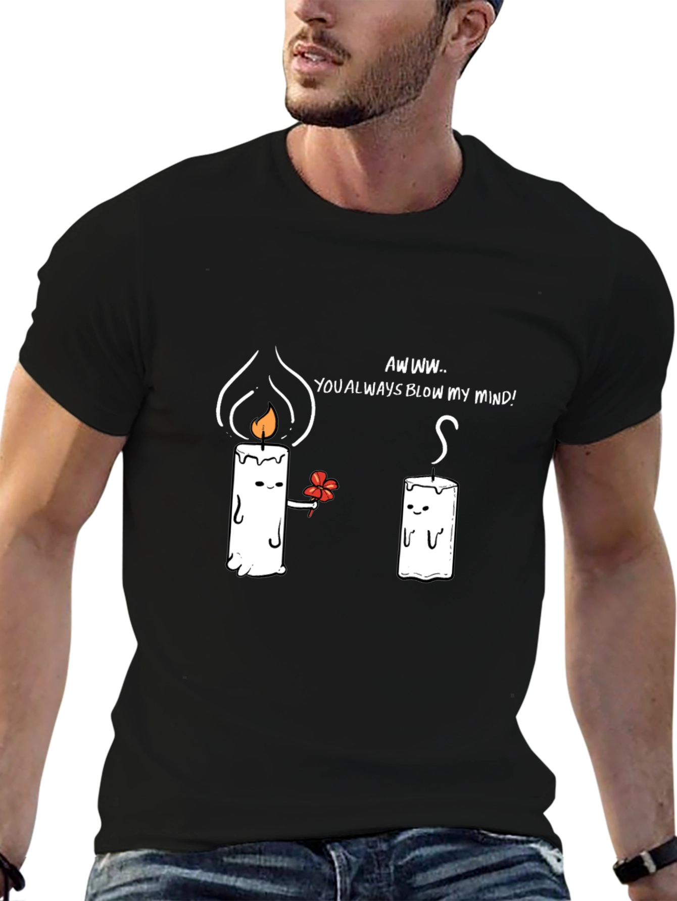 Cute Candle Love T-Shirt - You Blow My Mind!