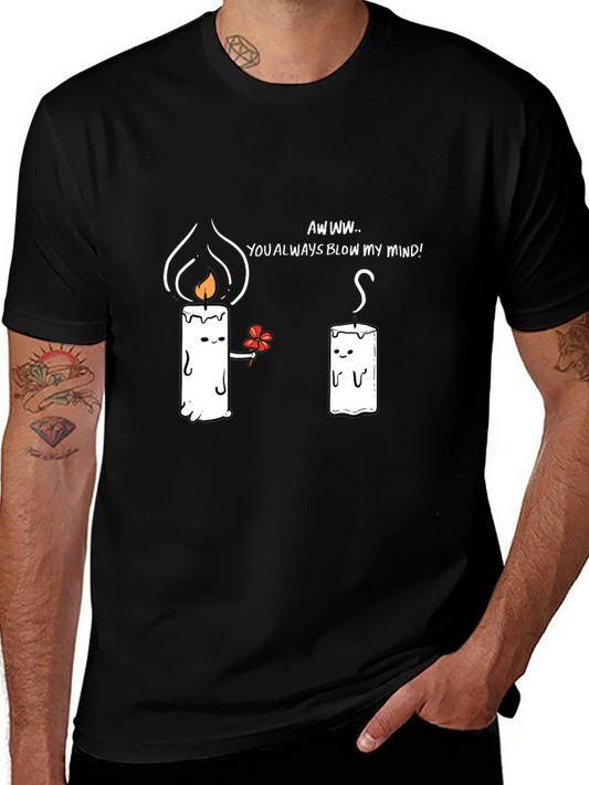 Cute Candle Love T-Shirt - You Blow My Mind!