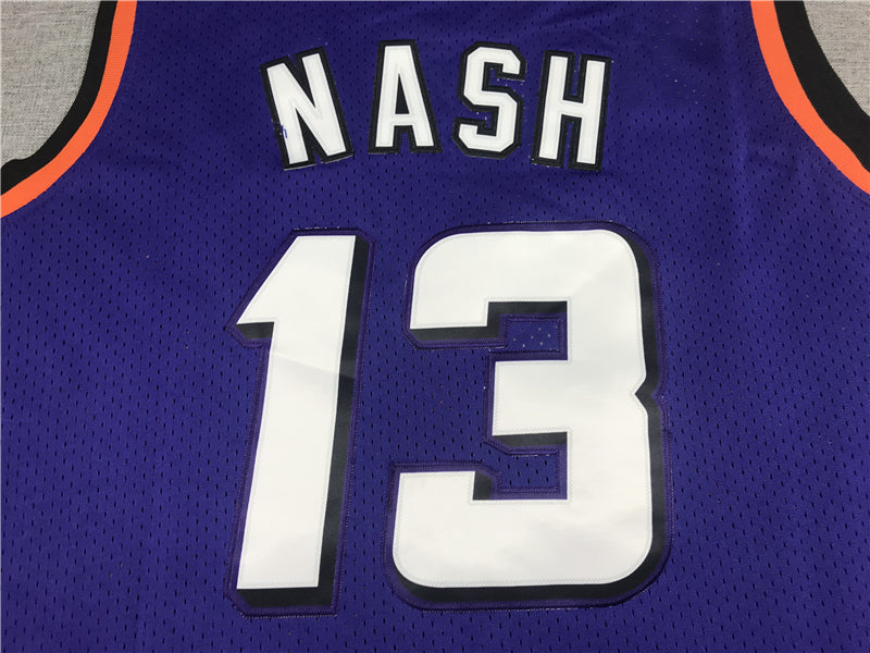 Men's Phoenix Suns Steve Nash #13 Purple 1996-97 Throwback Stitched Jerseys