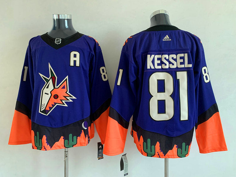 Men's Arizona Coyotes Phil Kessel #81 Blue Breakaway Player Jerseys