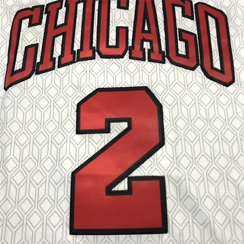 Men's Chicago Bulls Lonzo Ball #2 White 2022/23 Swingman Jerseys - City Edition