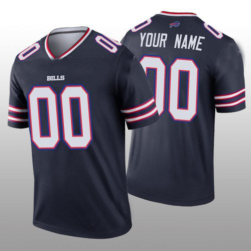 Custom1 Buffalo Bills Navy Inverted Legend Jerseys Stitched Jerseys Football Jerseys
