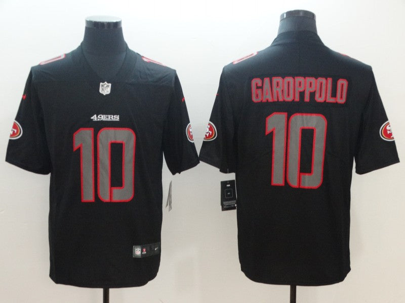 Men's San Francisco 49ers Jimmy Garoppolo #10 Black Game Jerseys