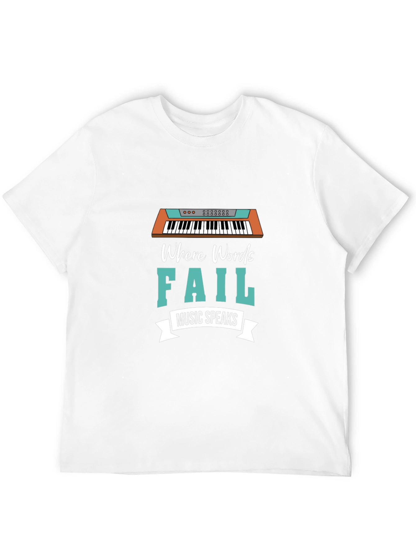 Music Speaks T-Shirt - Keyboard Graphic Tee