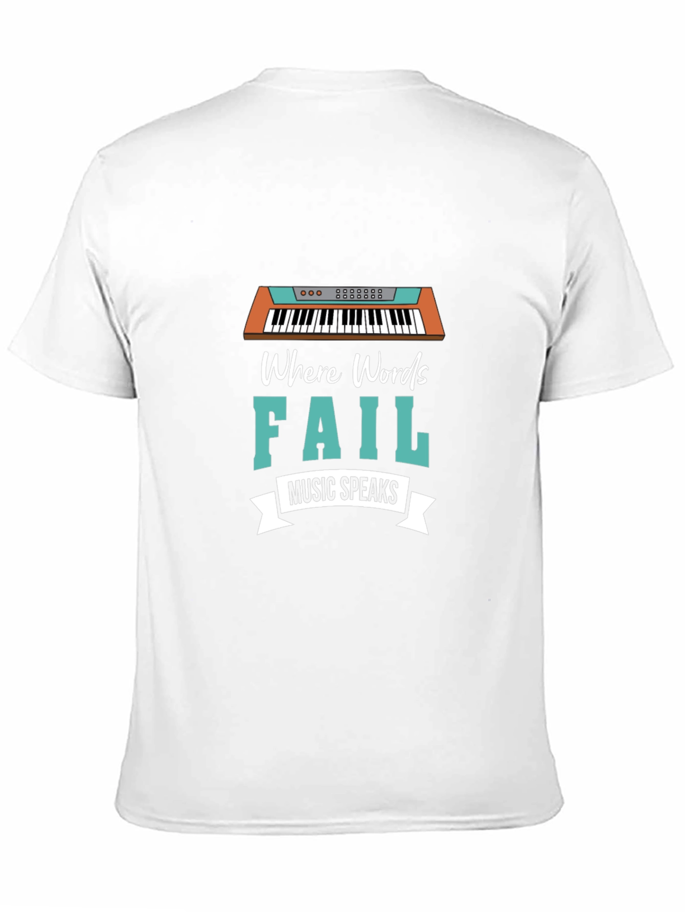 Music Speaks T-Shirt - Keyboard Graphic Tee