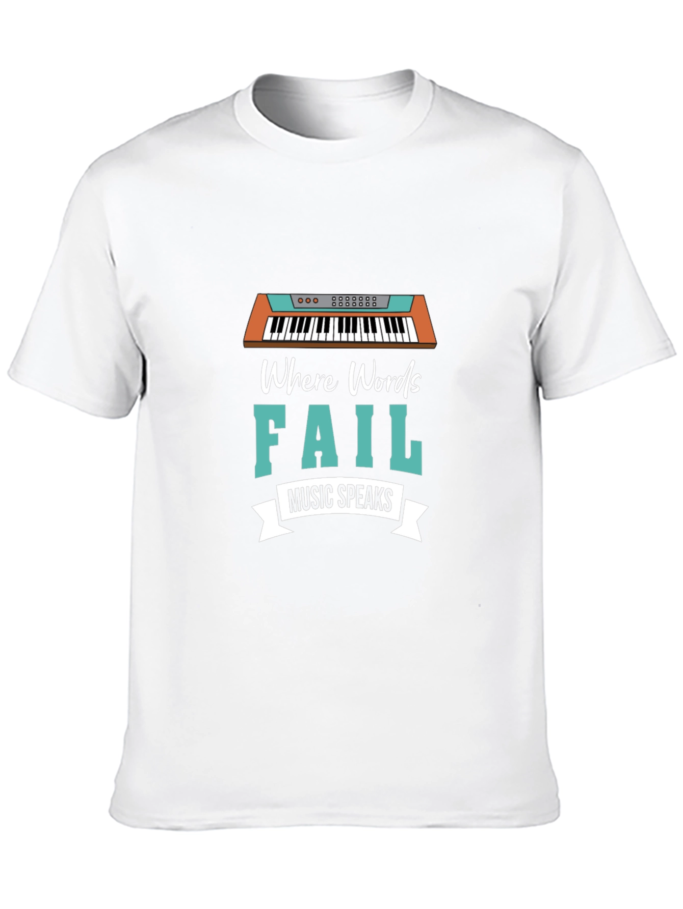 Music Speaks T-Shirt - Keyboard Graphic Tee