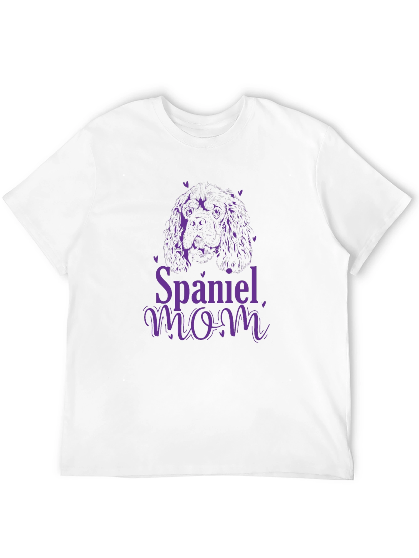 Spaniel Mom Black Graphic T-Shirt