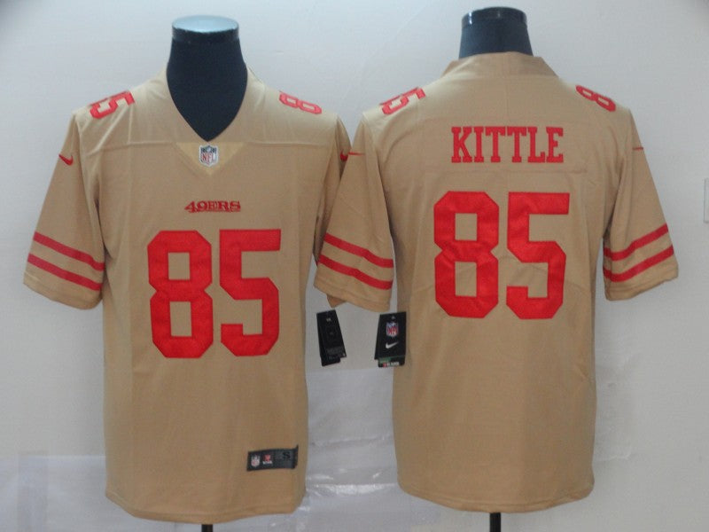 Men's San Francisco 49ers George Kittle #85 Gold Inverted Legend Jerseys