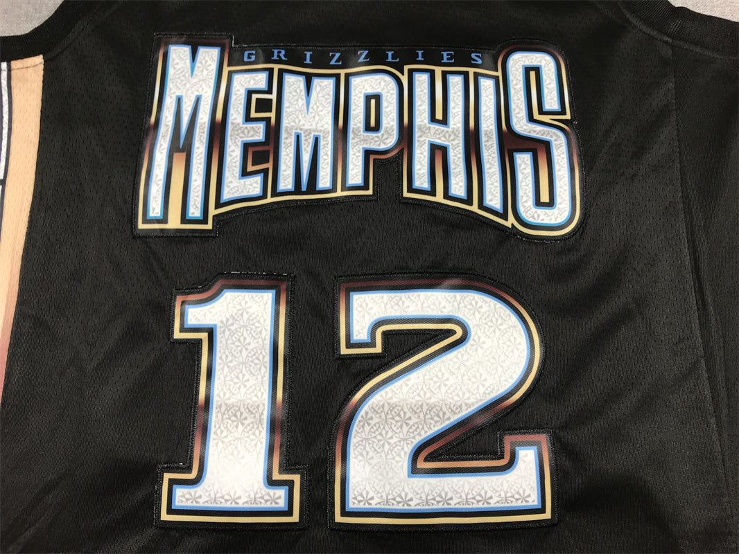 Men's Memphis Grizzlies Ja Morant #12 Black 2022/23 Swingman Jerseys - City Edition