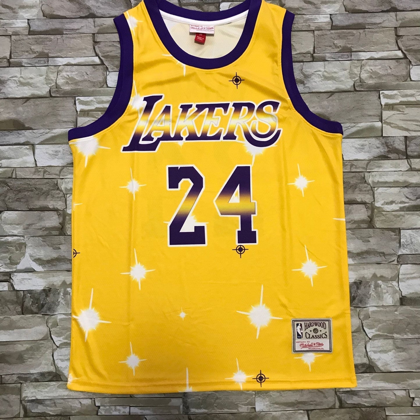 Men's Los Angeles Lakers Kobe Bryant Yellow Hardwood Classics Player Jerseys