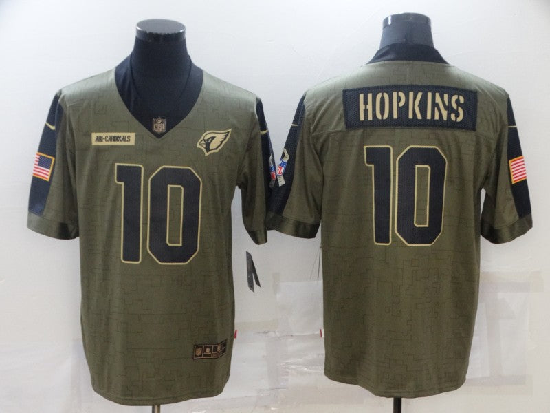 Men's Arizona Cardinals DeAndre Hopkins #10 Brown Game Jerseys