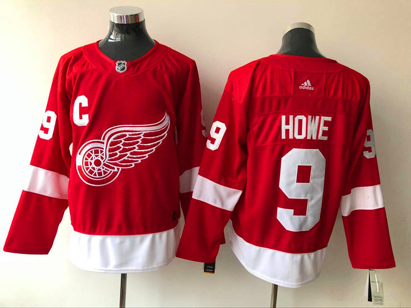 Men's Detroit Red Wings Gordie Howe #9 Red Breakaway Player Jerseys