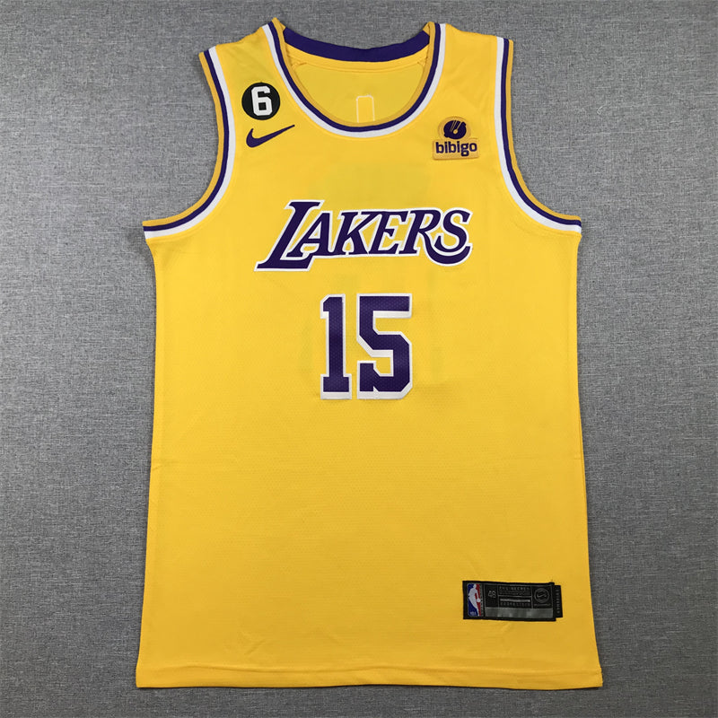 Men's Los Angeles Lakers Austin Reaves #15 Gold 2022/23 Swingman Jerseys - Icon Edition