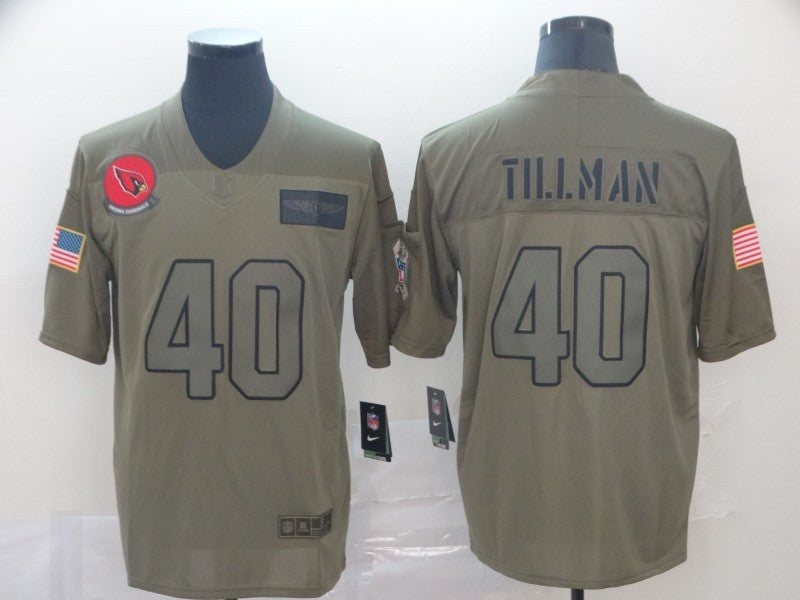 Men's Arizona Cardinals Pat Tillman #40 Brown Game Jerseys