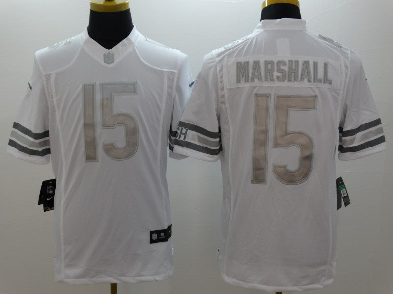 Men's Chicago Bears Brandon Marshall #15 White Game Jerseys