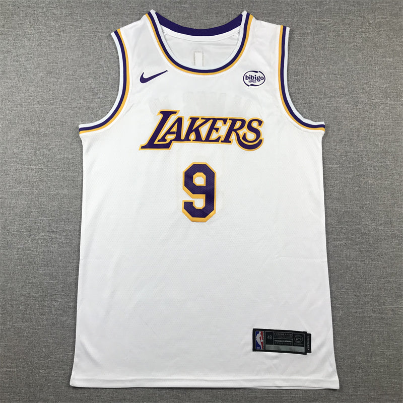 Men's Los Angeles Lakers Bronny James #9 White Swingman Player Jerseys - Association Edition