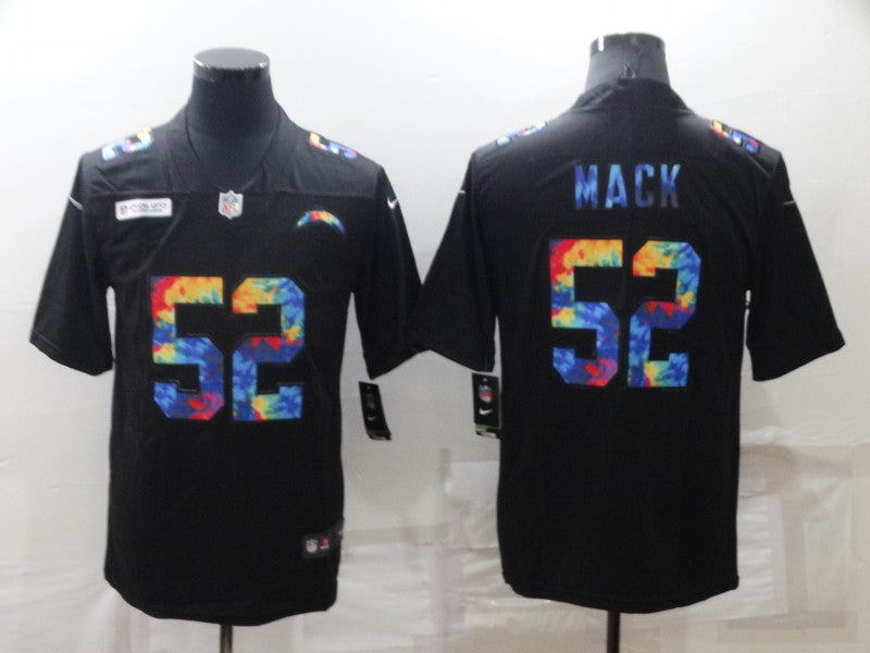 Men's Los Angeles Chargers Khalil Mack #52 Black Player Game Jerseys