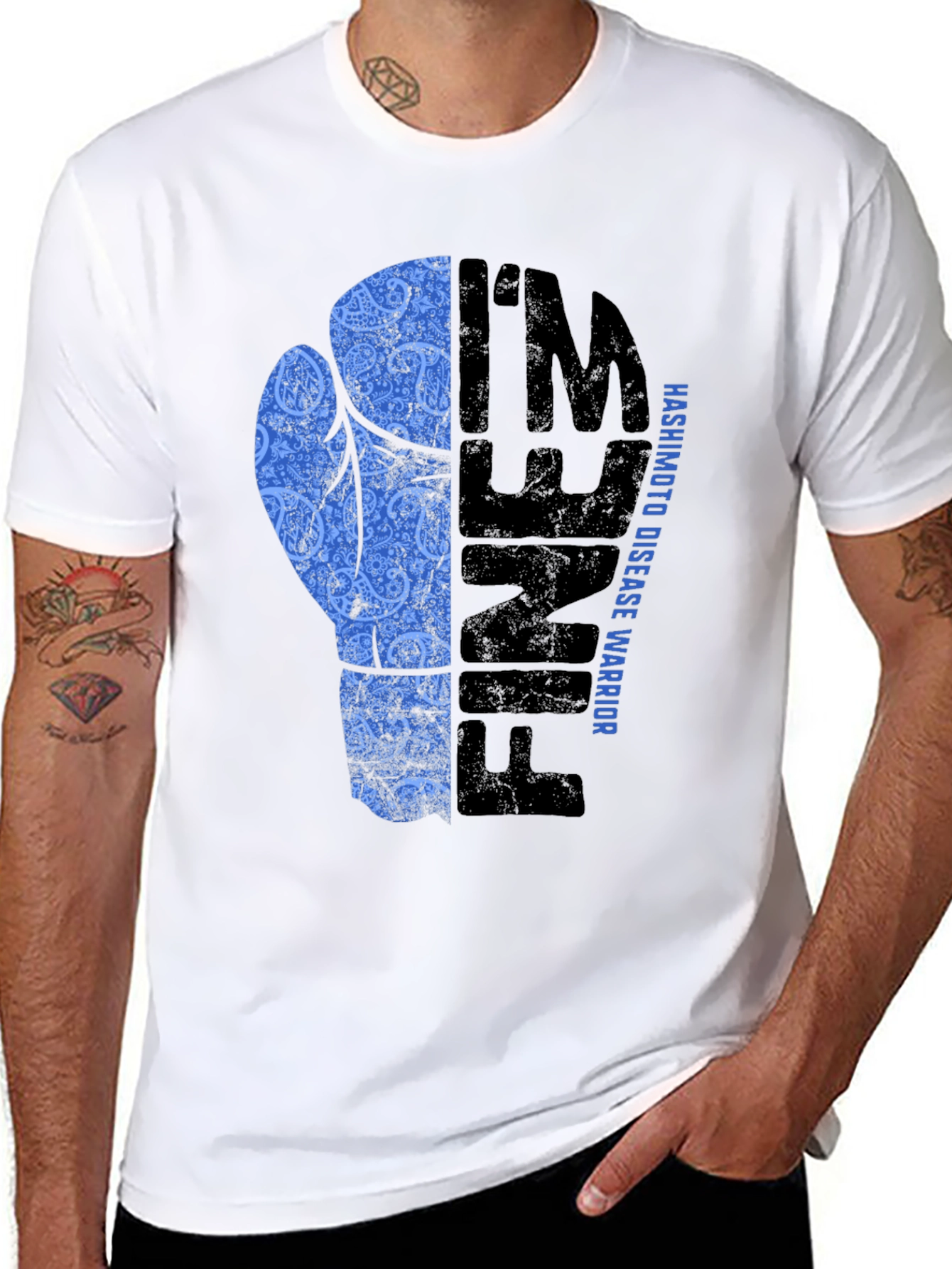 Hashimotos Disease Warrior Boxing Glove T-Shirt