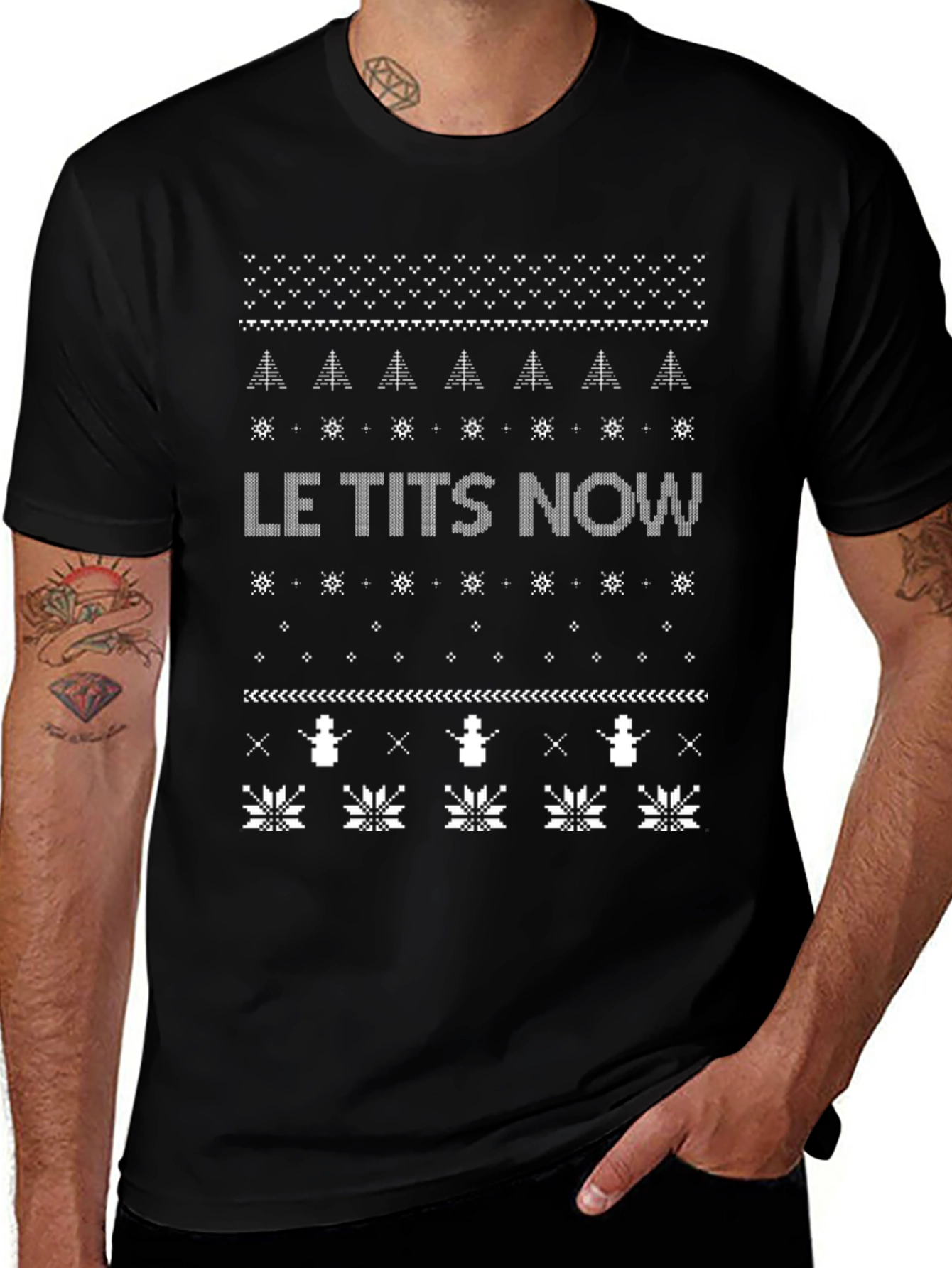 Le Tits Now Christmas Sweater T-Shirt
