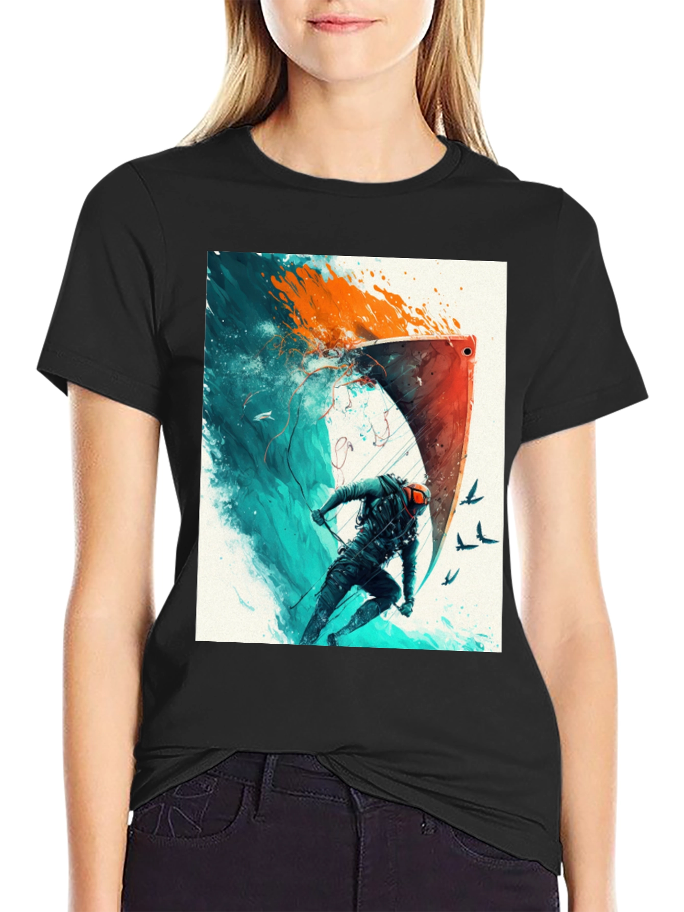 Epic Watersports Graphic Tee - Black Cotton Blend