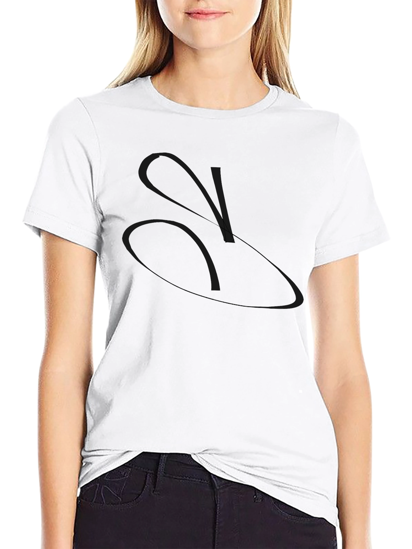 Modern Black Graphic Tee - Abstract Design