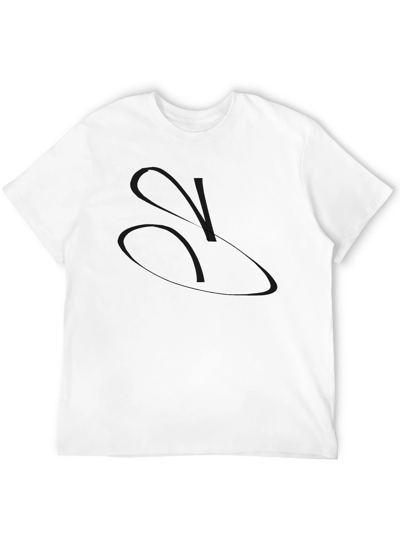 Modern Black Graphic Tee - Abstract Design