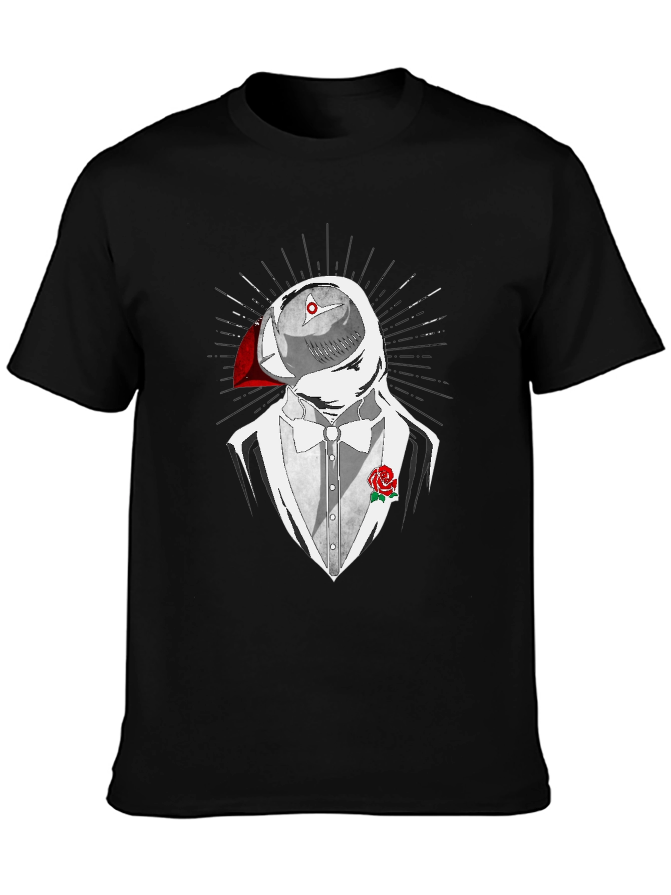 Puffin Tuxedo T-Shirt - Quirky Animal Design