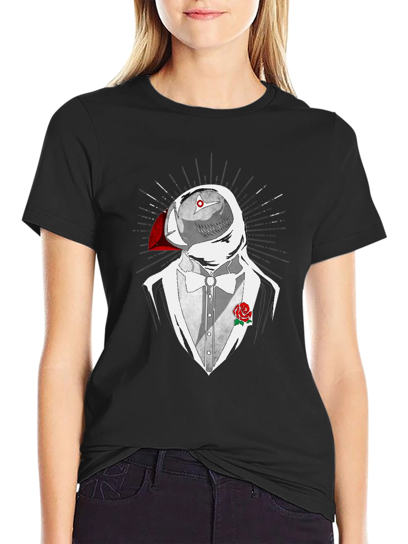 Puffin Tuxedo T-Shirt - Quirky Animal Design