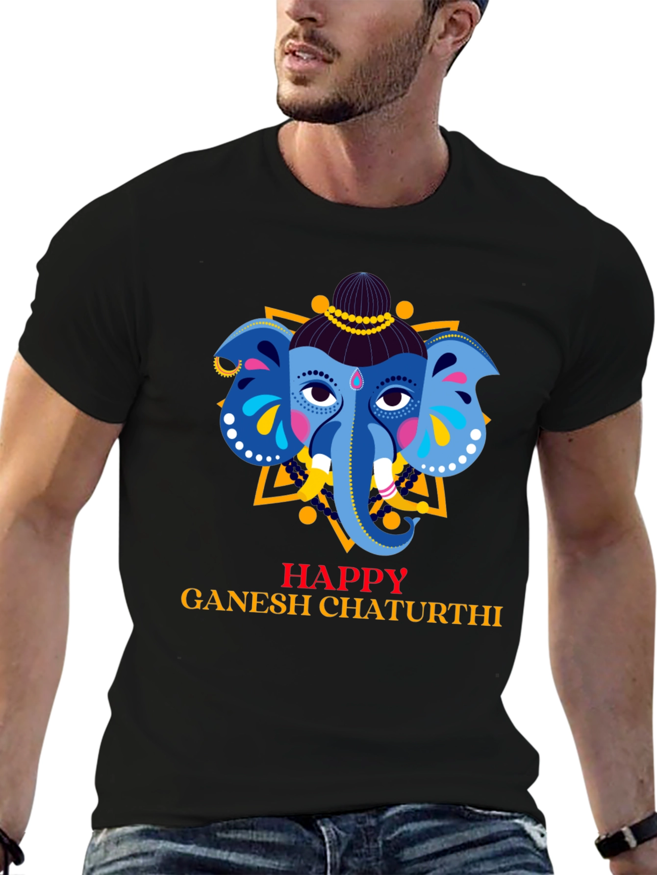 Happy Ganesh Chaturthi Graphic T-Shirt