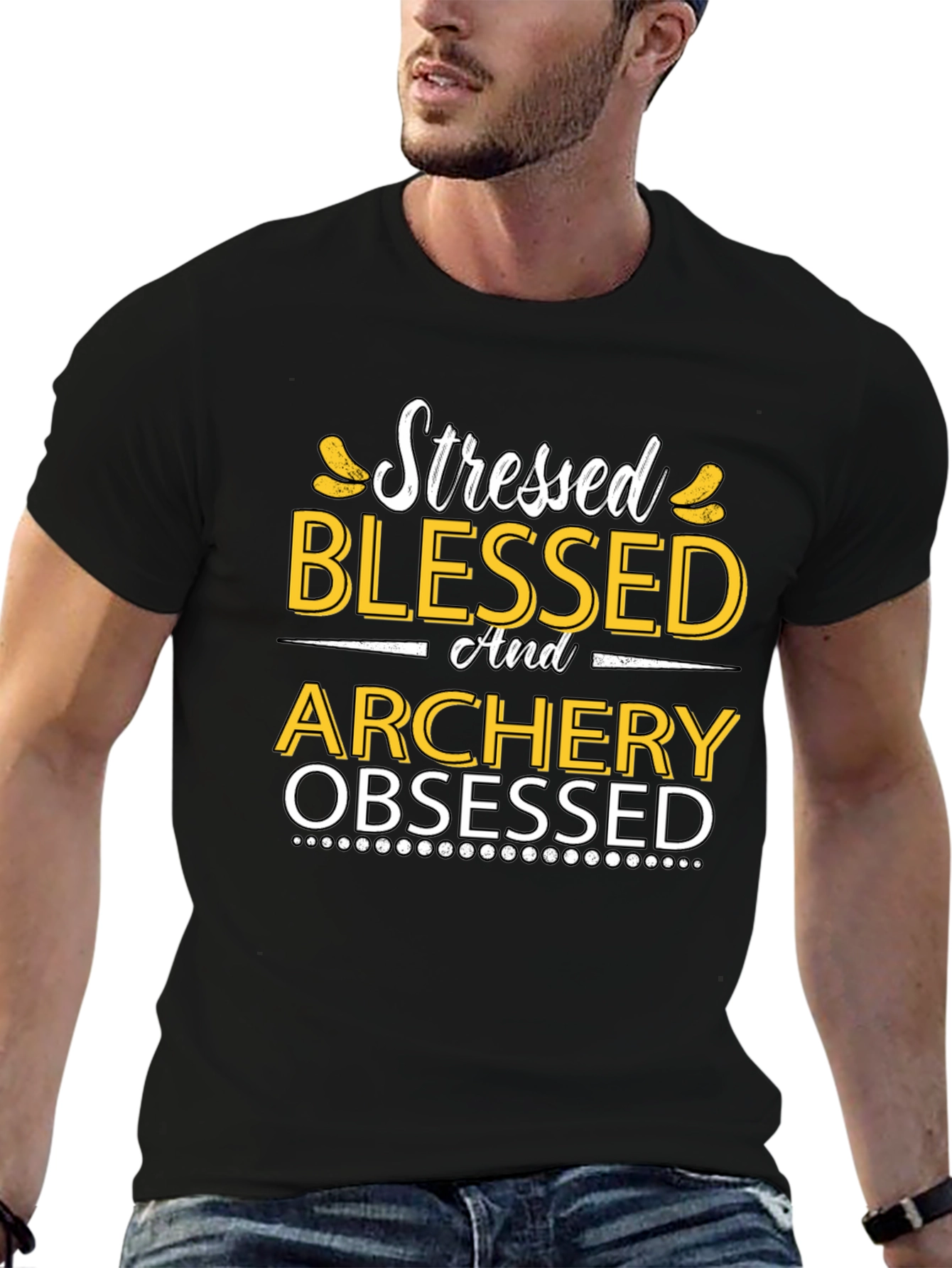 Stressed Blessed Archery Obsessed Graphic Tee