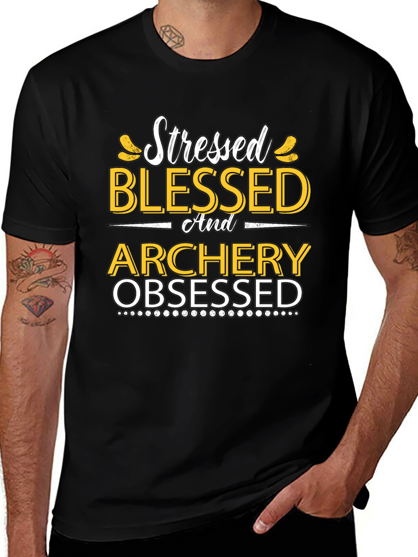 Stressed Blessed Archery Obsessed Graphic Tee