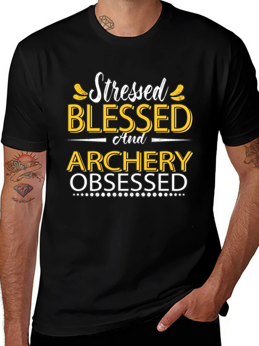 Stressed Blessed Archery Obsessed Graphic Tee