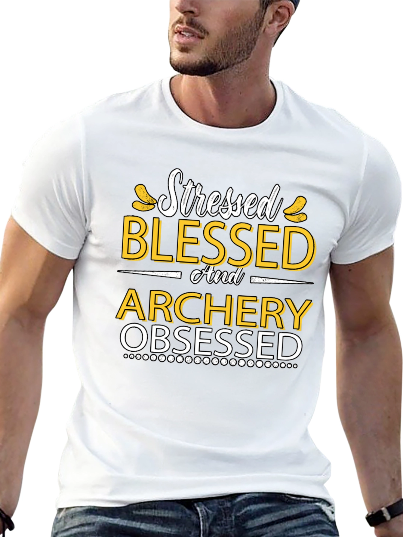 Stressed Blessed Archery Obsessed Graphic Tee