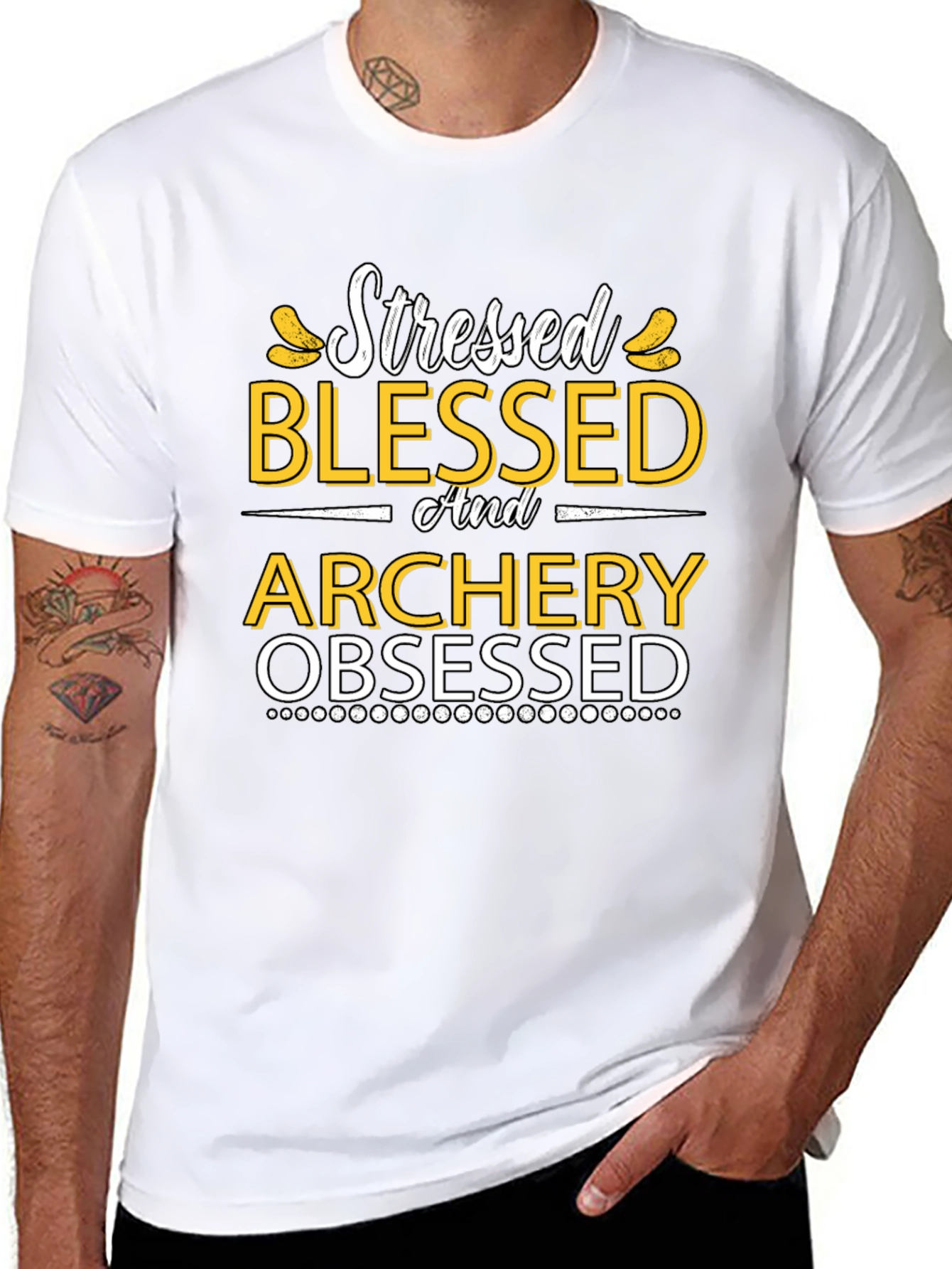 Stressed Blessed Archery Obsessed Graphic Tee