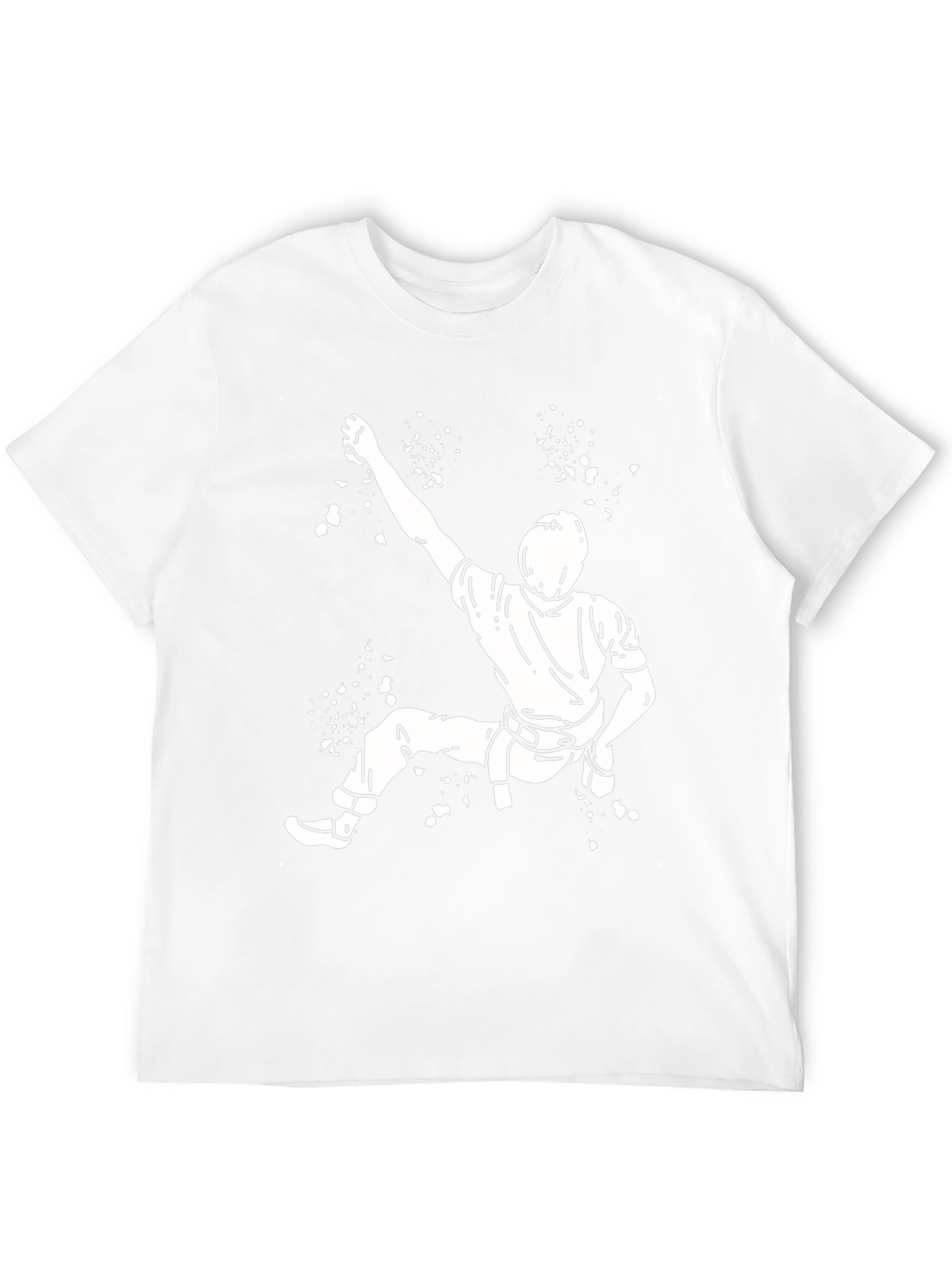 Climbing Graphic Tee - Black Cotton T-Shirt