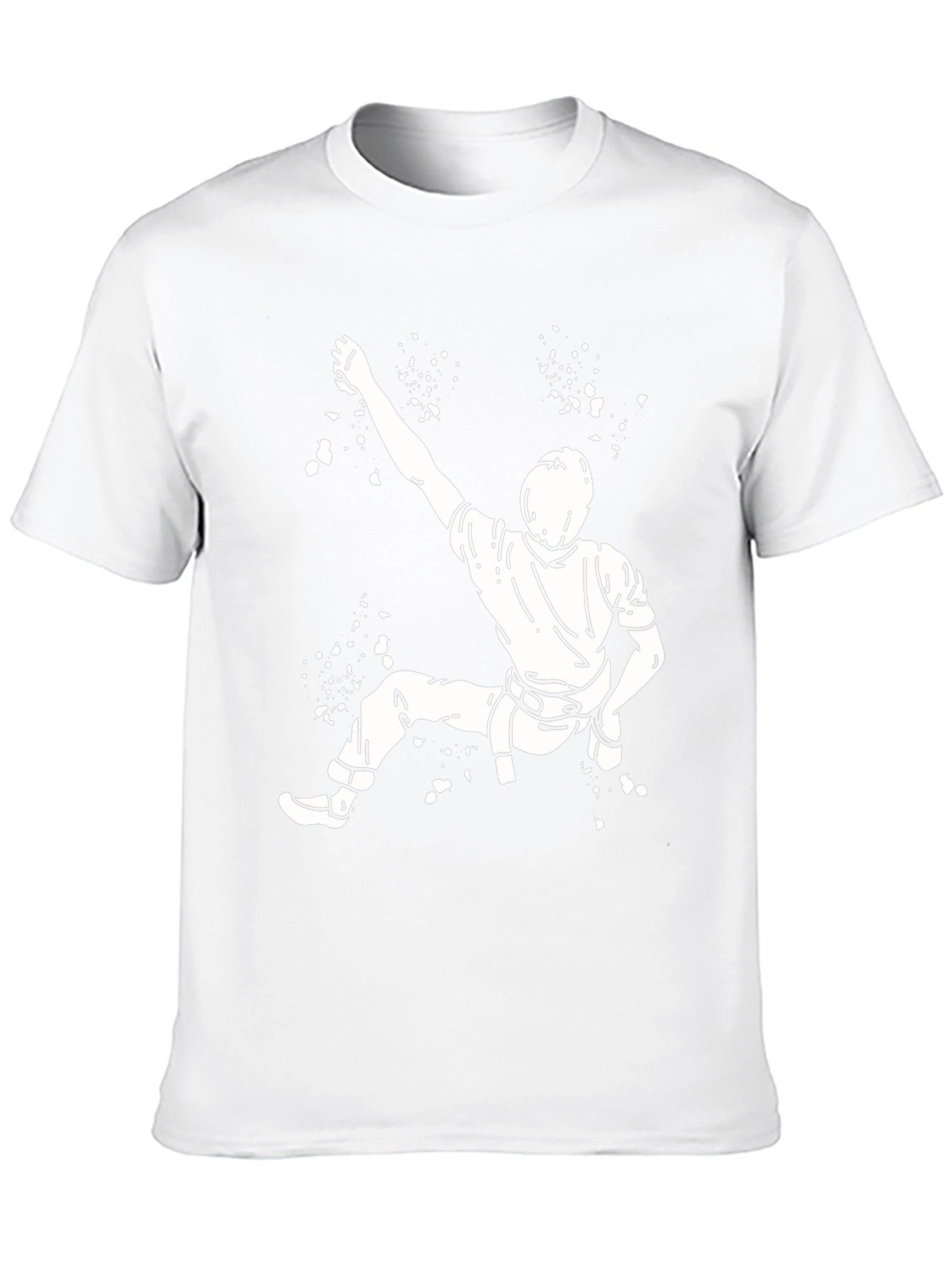 Climbing Graphic Tee - Black Cotton T-Shirt