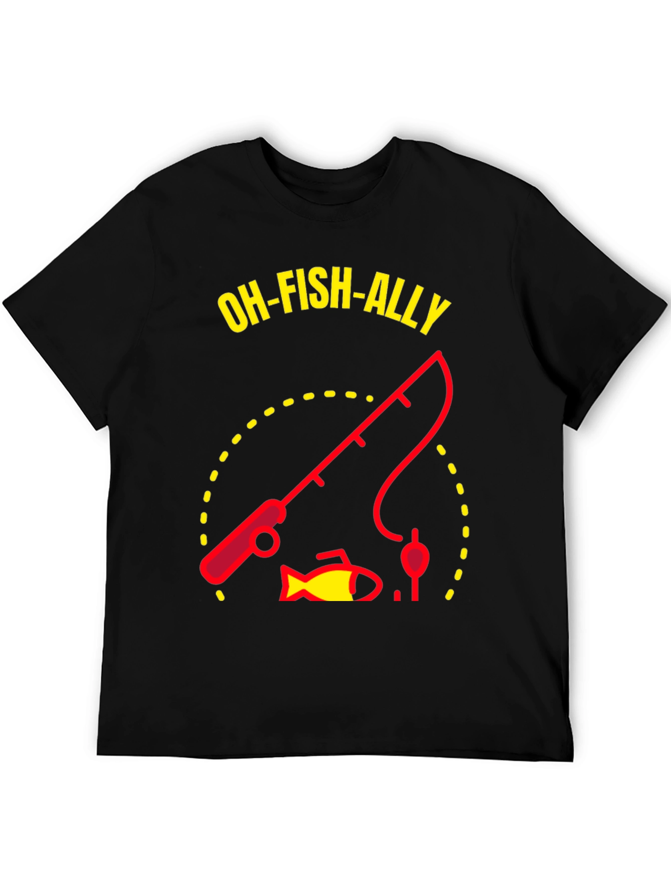 Oh-Fish-Ally Fishing Graphic T-Shirt